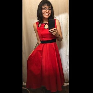 Retro-Red Dress